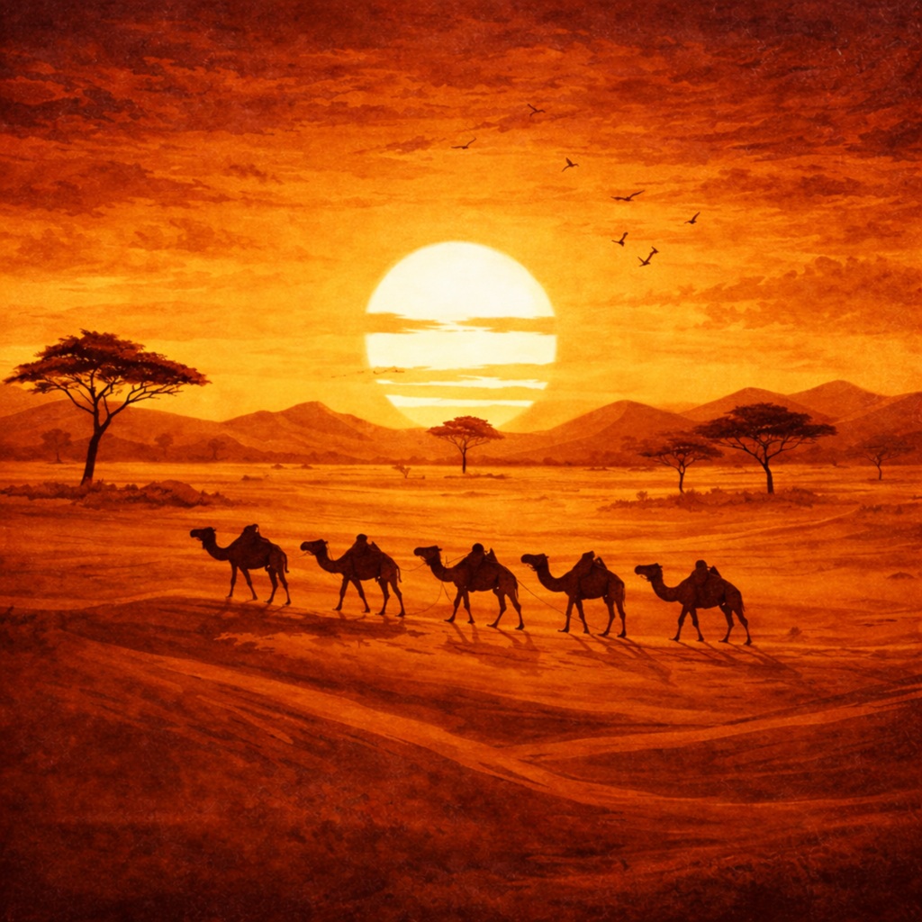 The Savana Caravan 20 × 20 cm
